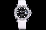 Rolex Oyster Perpetual & Phantomlab Eta2824 Movement FKM Strap Black Face Men Women Watch